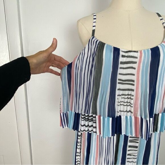 Lane Bryant‎ Striped Maxi Dress Size 14/16 Casual Travel Beachy Resort Sundress - Picture 14 of 15
